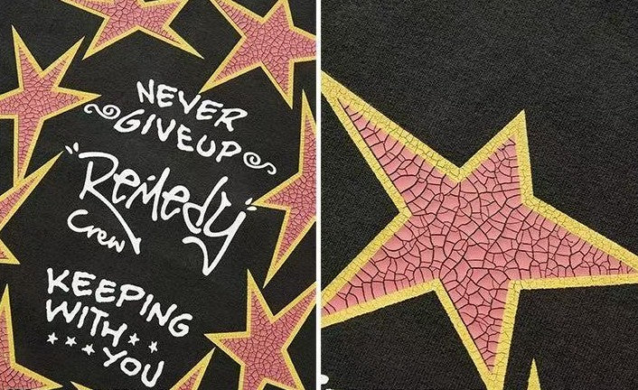 REMEDY Retro Star Print Short-sleeve T-shirt