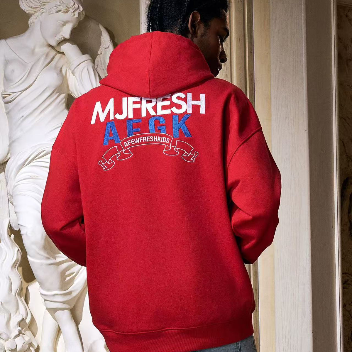 AFGKxMJFRESH Basic Embroidered Hoodie