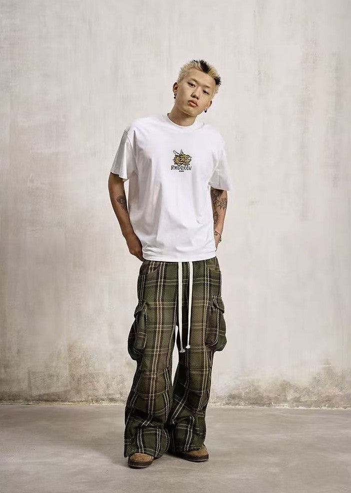 REMEDY Cartoon Dragon Print Short-sleeve T-shirt