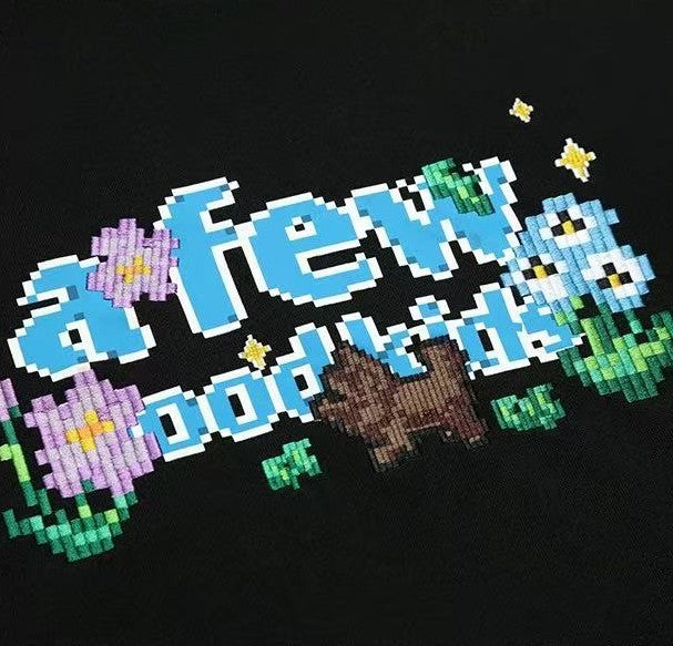 AFGK Pixel Style Embroidered Hoodie
