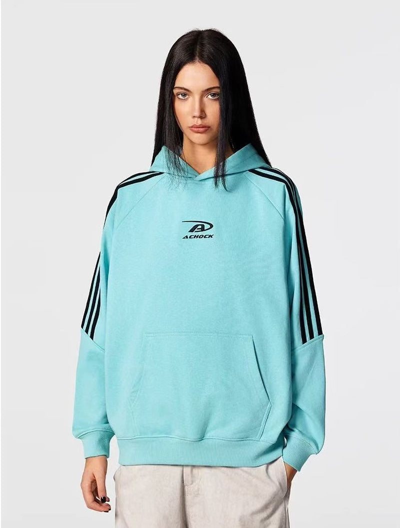 ACHOCK Stitching Printed Hoodie