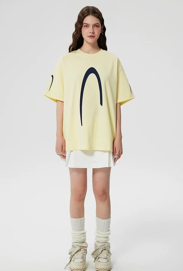 ACHOCK Street Wear Simple Basic Printed T-shirt