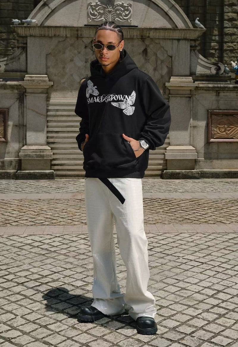 STK Vintage Lace and Peace Dove Design Hoodie