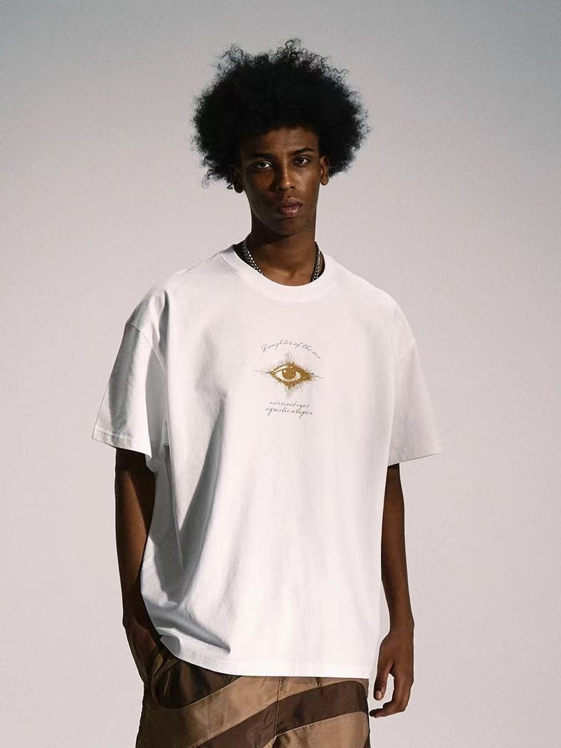 REMEDY Retro Judgment Eye Shell Print Short-Sleeve T-Shirt