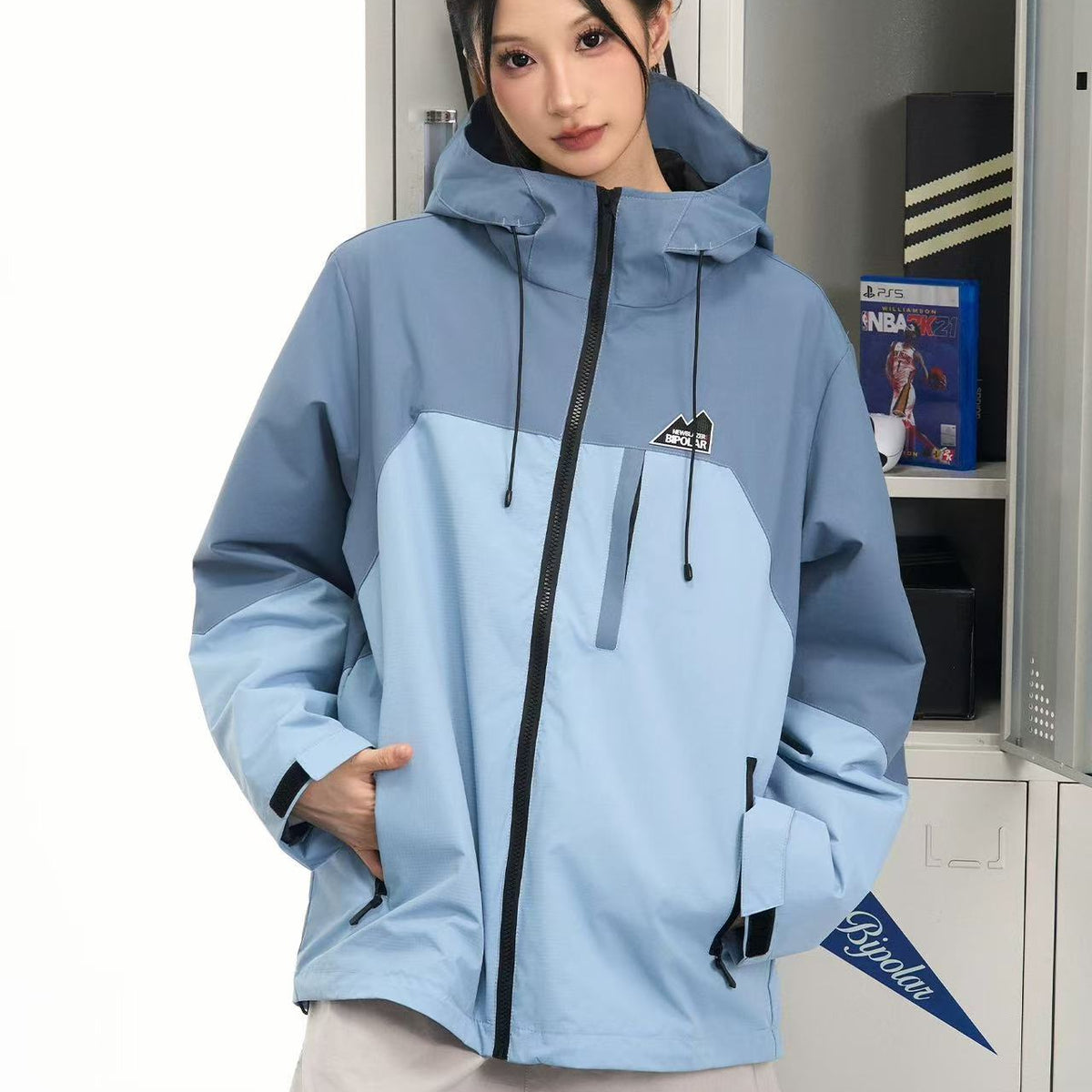 BIPOLAR Outdoor Casual Contrast Color Jacket