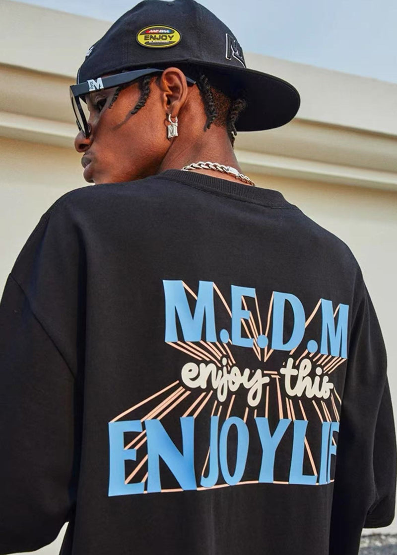 MEDM Three-dimensional Letters Short-sleeved T-shirt