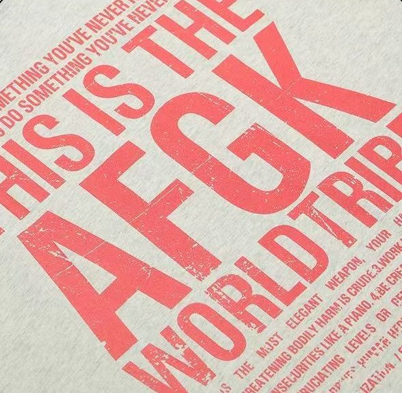 AFGK Mottled Distressed Printed Short-sleeved T-shirt