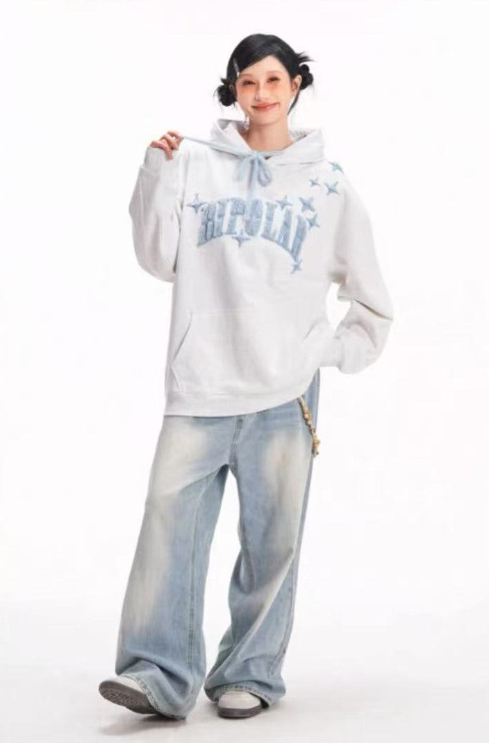 BIPOLAR Rabbit Mink Velvet Hyphenated Patch Hoodie