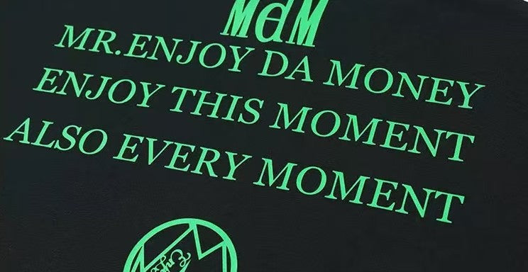 MEDM Letters Printed Luminous Short-sleeved T-shirt