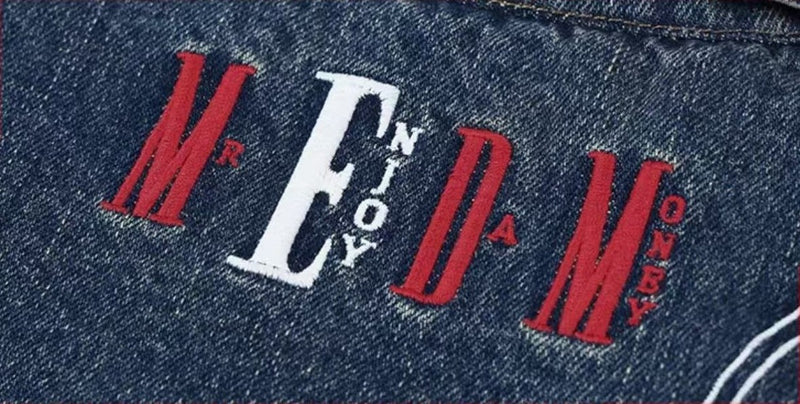 MEDMxEVA Lilith Embroidered Denim Jacket