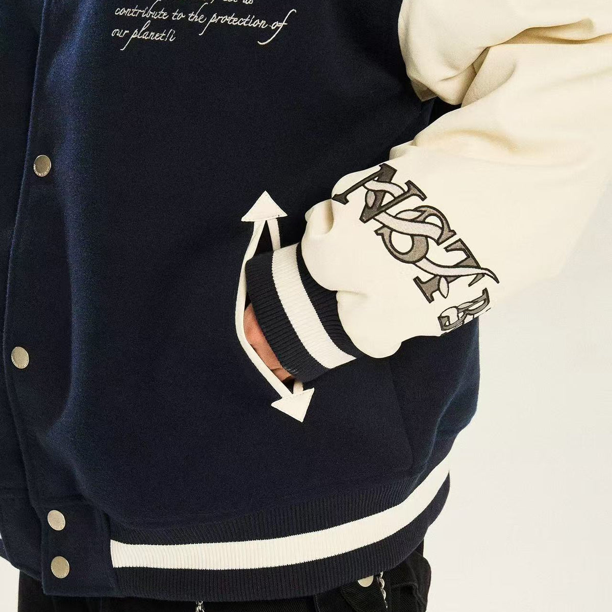 BIPOLARxNSTNEW Embroidered Baseball Jersey