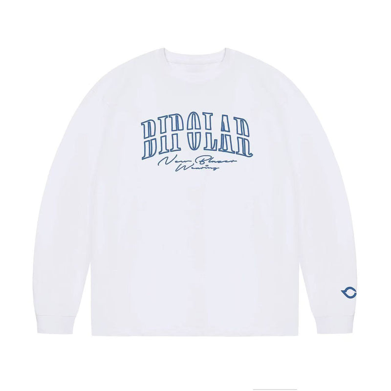 BIPOLAR Basic Embroidered Long-sleeved T-shirt