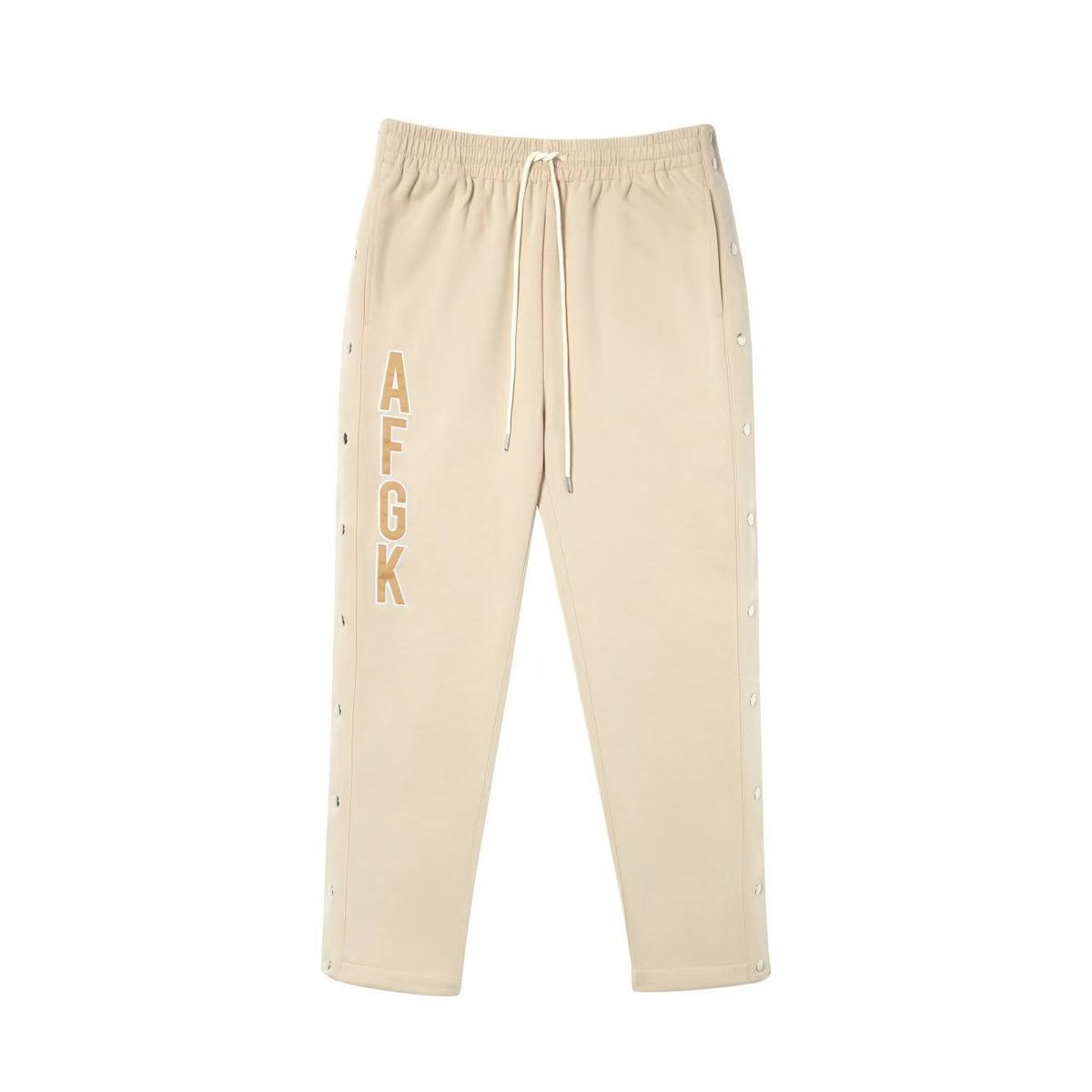 AFGK Basic Letter Casual Buttoned Pants