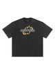 ACHOCK Washed Distressed Flame Print T-shirts