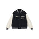 ACHOCK Basic Logo Embroidered Baseball Jacket
