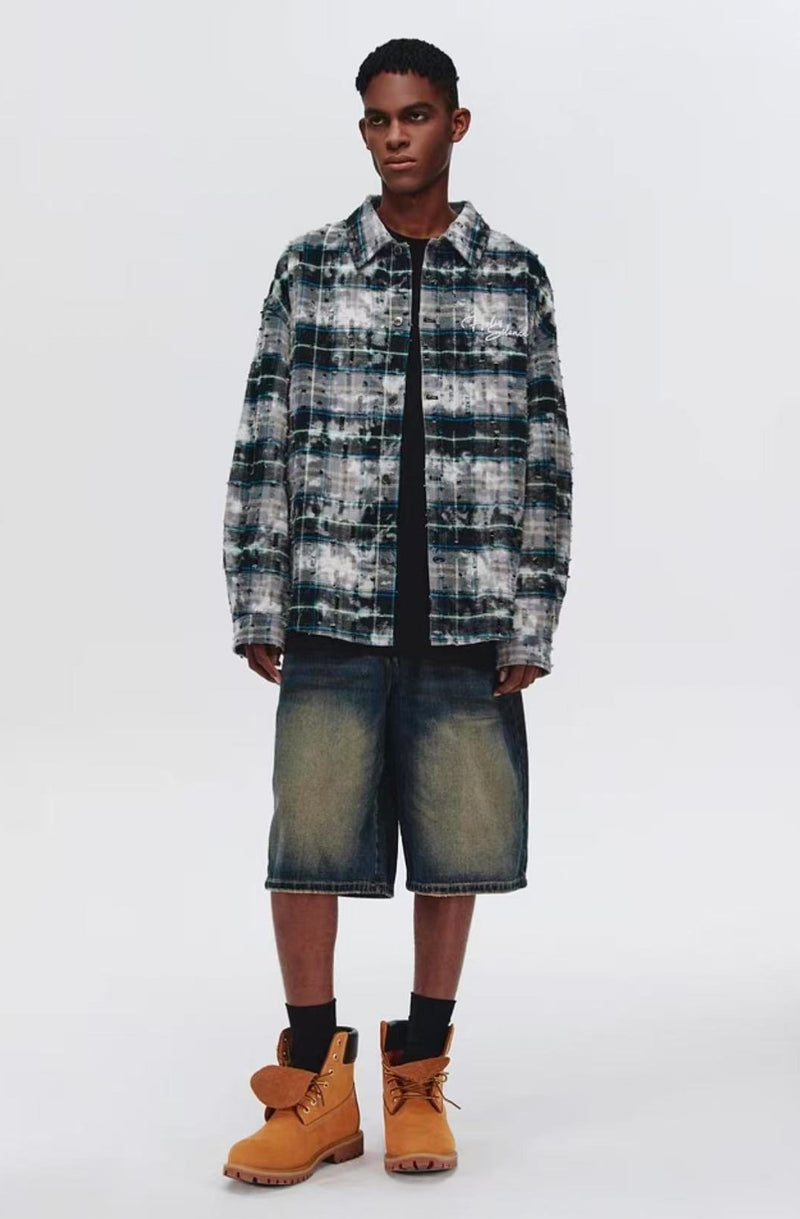 ATRY Destroyed Appliqué Long-sleeved Shirt