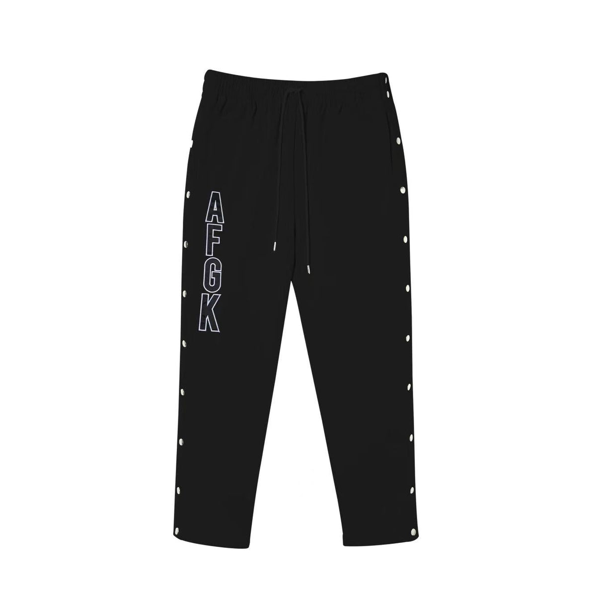 AFGK Basic Letter Casual Buttoned Pants