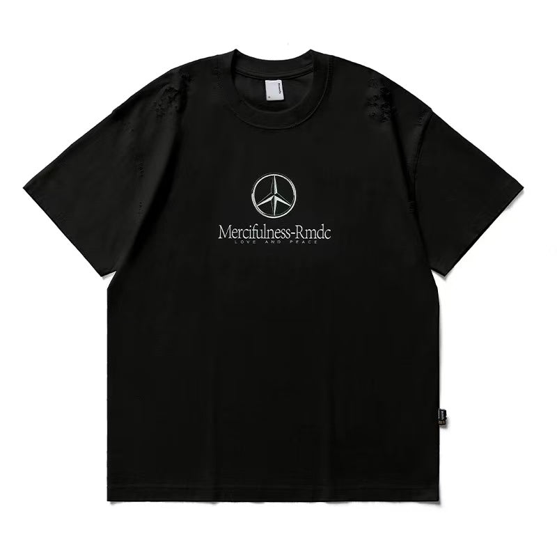 REMEDY Retro Distressed Short-sleeved T-shirt