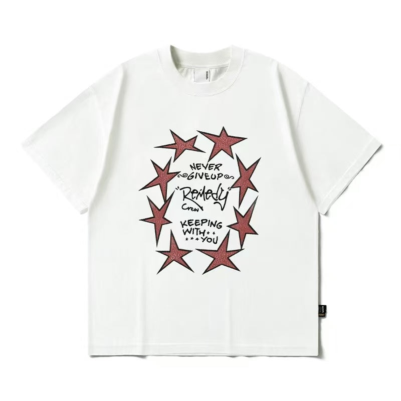 REMEDY Retro Star Print Short-sleeve T-shirt