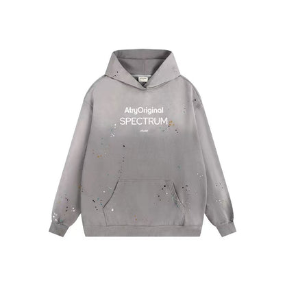 ATRY Hand-painted Splash-ink Gradient Washed Hoodie