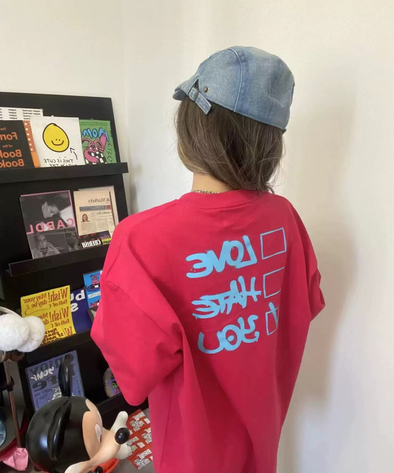 AFGK Love Hate Multiple Choice Short-Sleeve T-Shirt