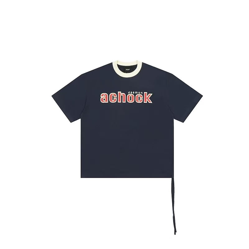 ACHOCK Suede Foam Printed Short-sleeved T-shirt