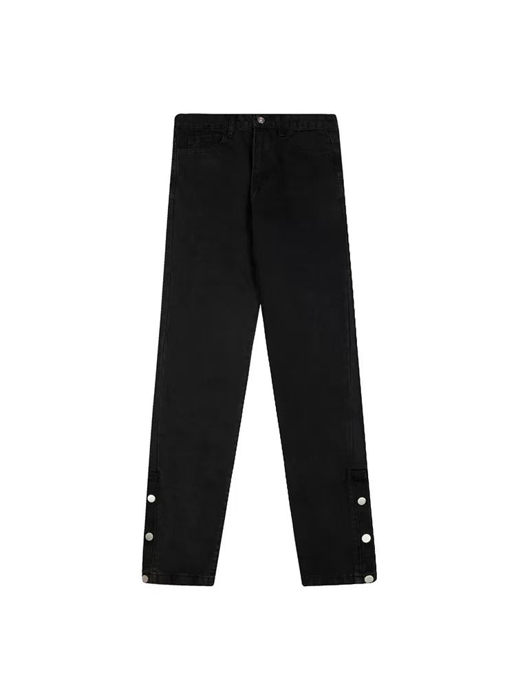 ACHOCK  Ankle Button Jeans