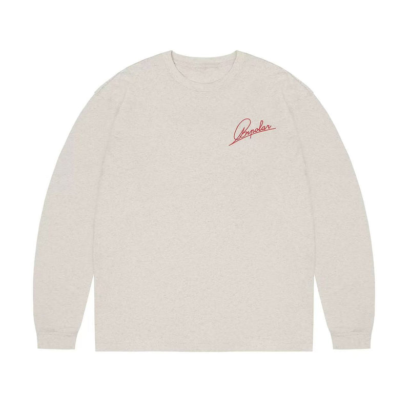 BIPOLAR Handwritten LOGO Long-sleeved T-shirt