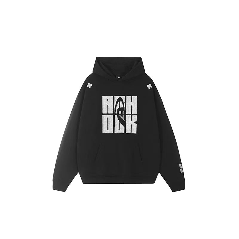 ACHOCK  Heavy Embroidery Logo Design Hoodie