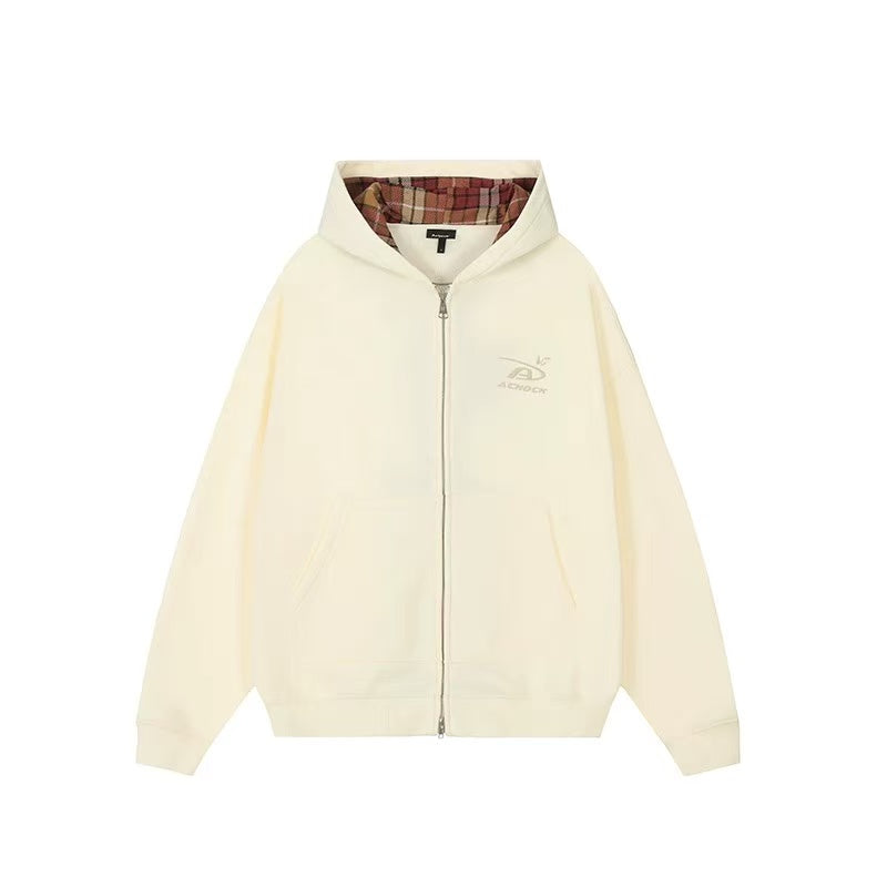 ACHOCK Logo Embroidery Zipper Hoodie