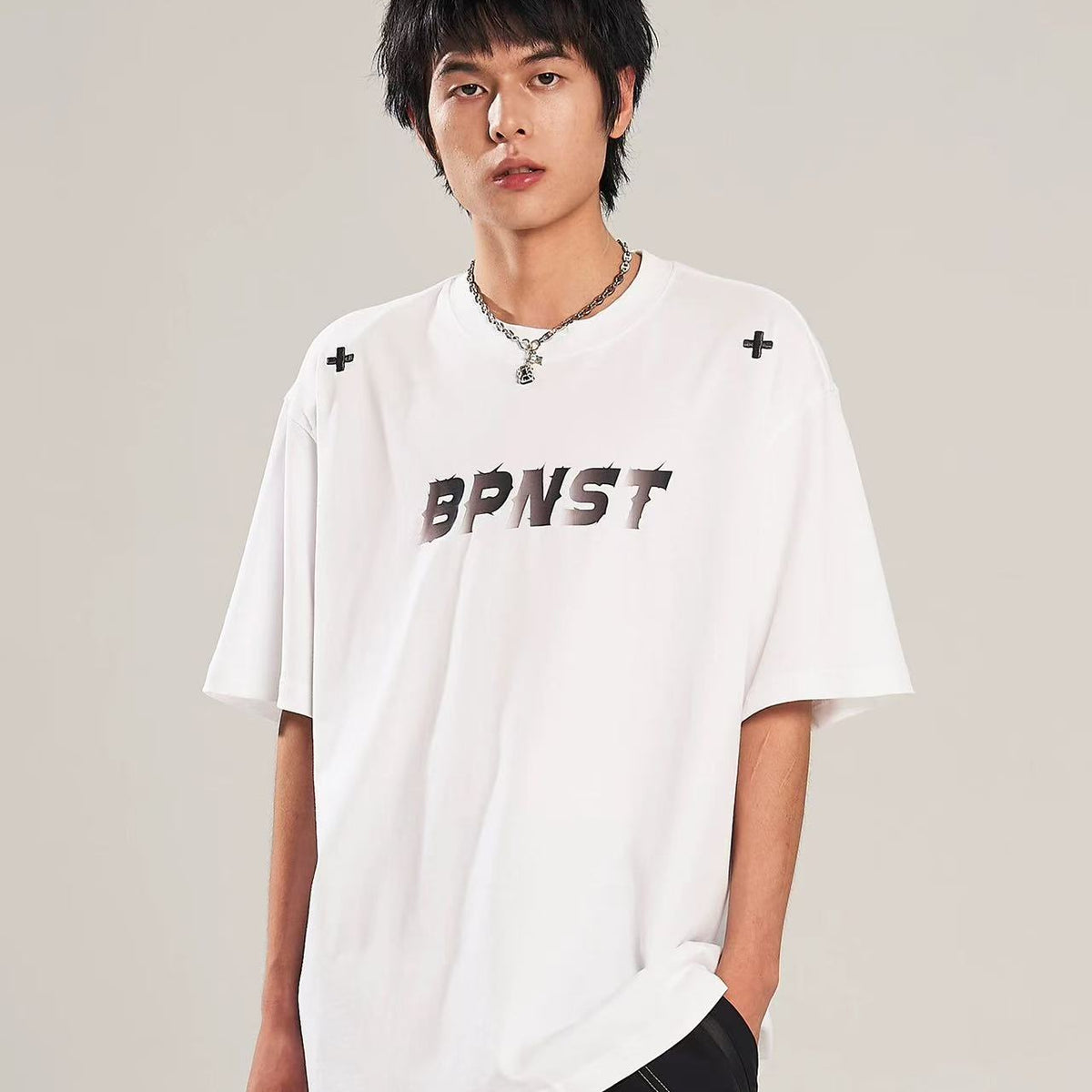 BIPOLARxNST Joint Gradient LOGO Short-sleeves T-shirts
