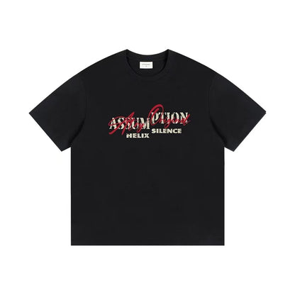 ATRY Misplaced Text Layout Short-sleeved T-shirt