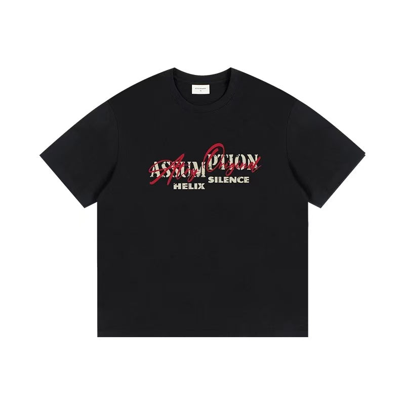 ATRY Misplaced Text Layout Short-sleeved T-shirt