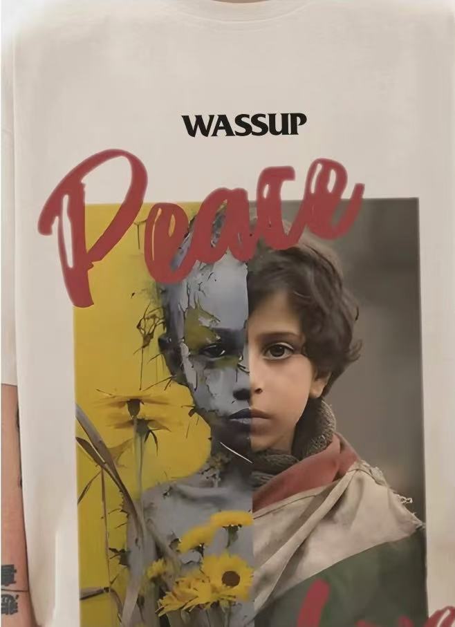 WASSUP Peace And Love Art Printed Tee