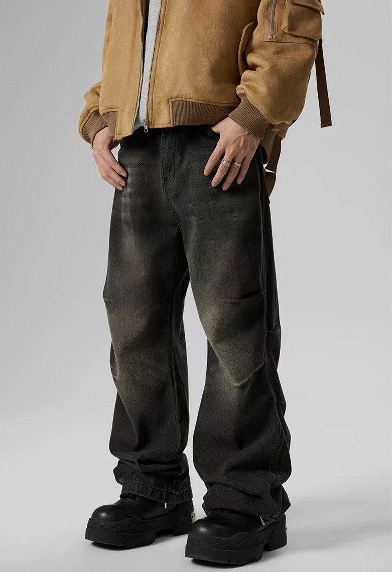 ACHOCK Retro Washed Fried Paratrooper Straight Jeans