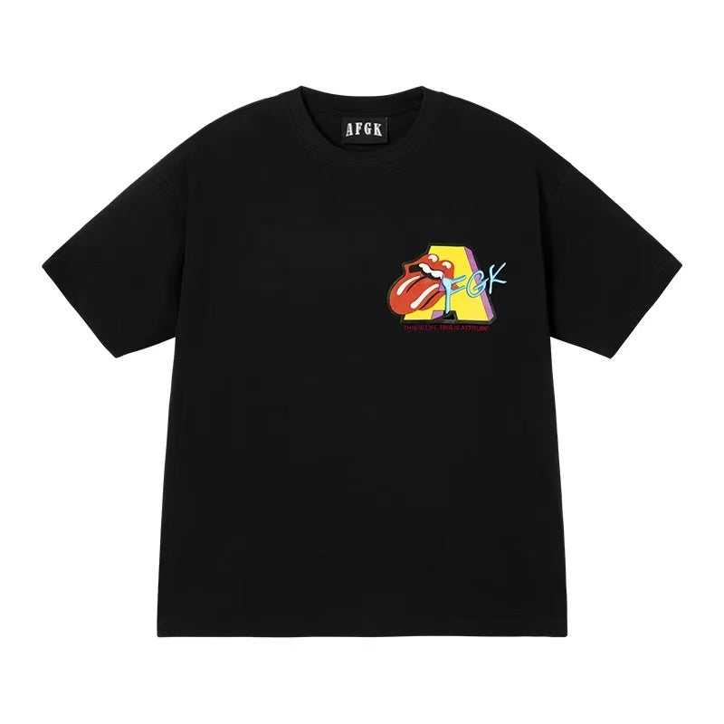 AFGK Parody MTV Embroidered Short sleeves T-shirt