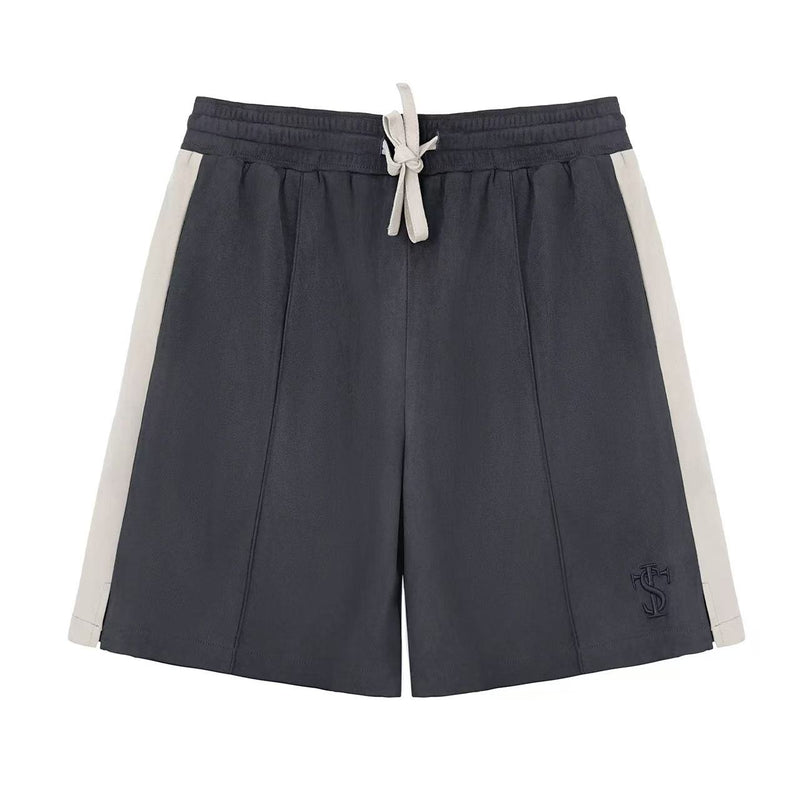 STK Vintage Embroidered Suede Patchwork Shorts