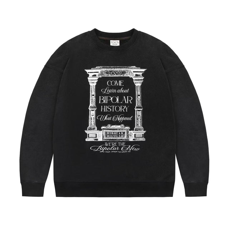 BIPOLAR Retro Street Hip Hop Crew Neck Sweatshirt