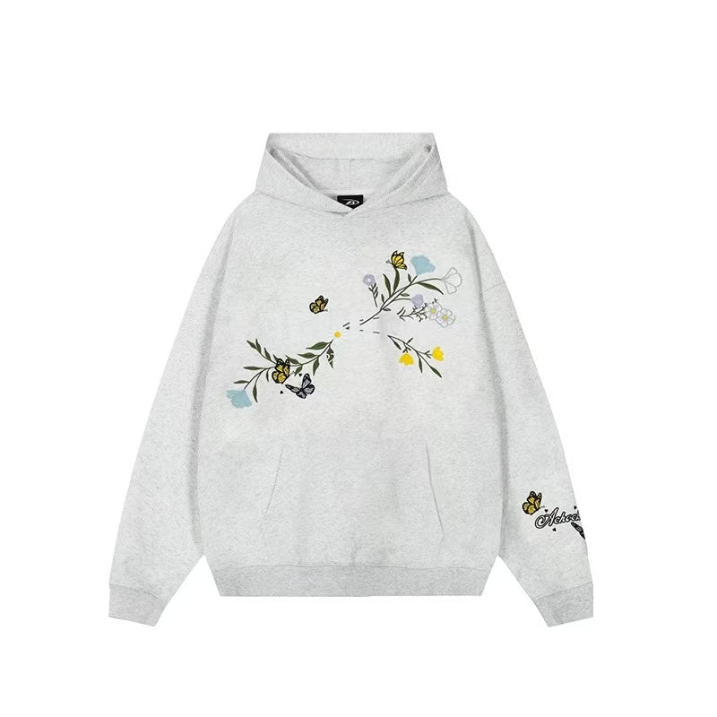 ACHOCK Floral Embroidered Hoodie