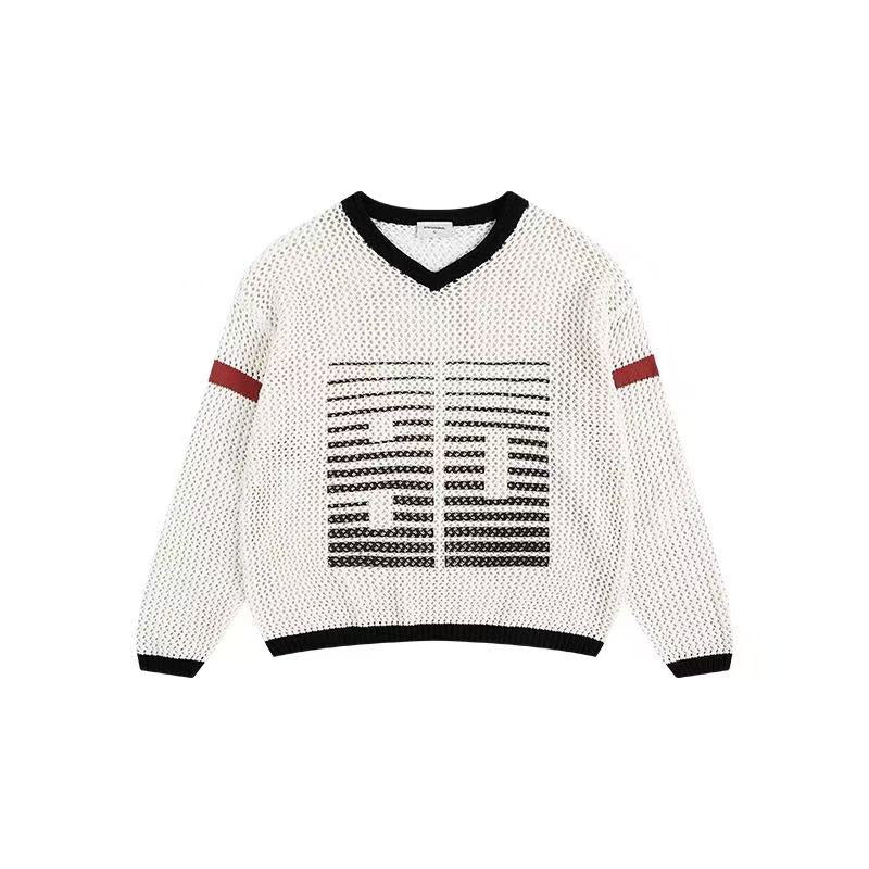 ATRY Retro V-neck Knitted Sweater