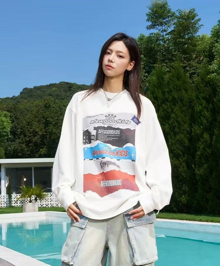 AFGK Rip Paper Poster Long Sleeve T-Shirt