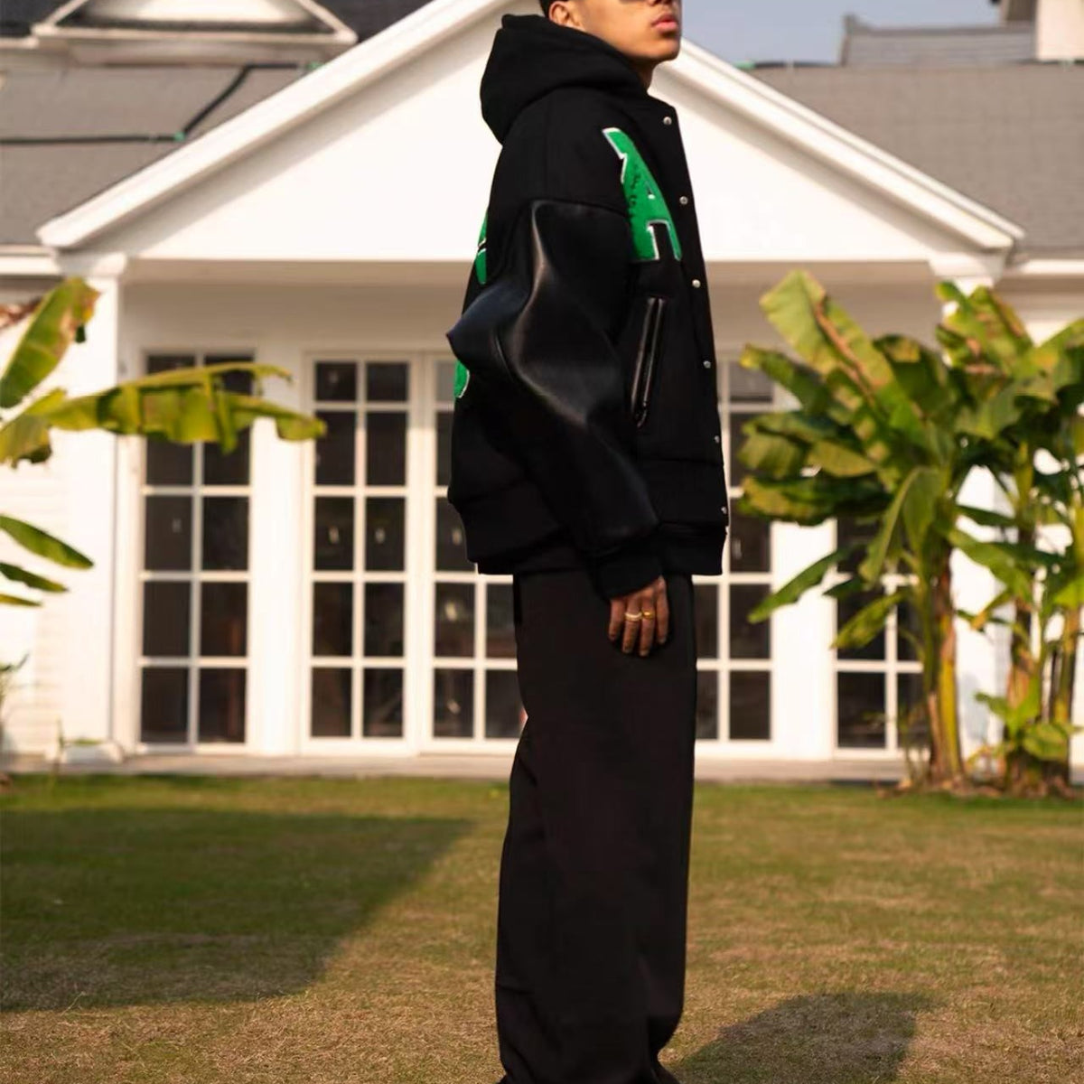 AFGK Hip-hop Baseball Varsity Jacket