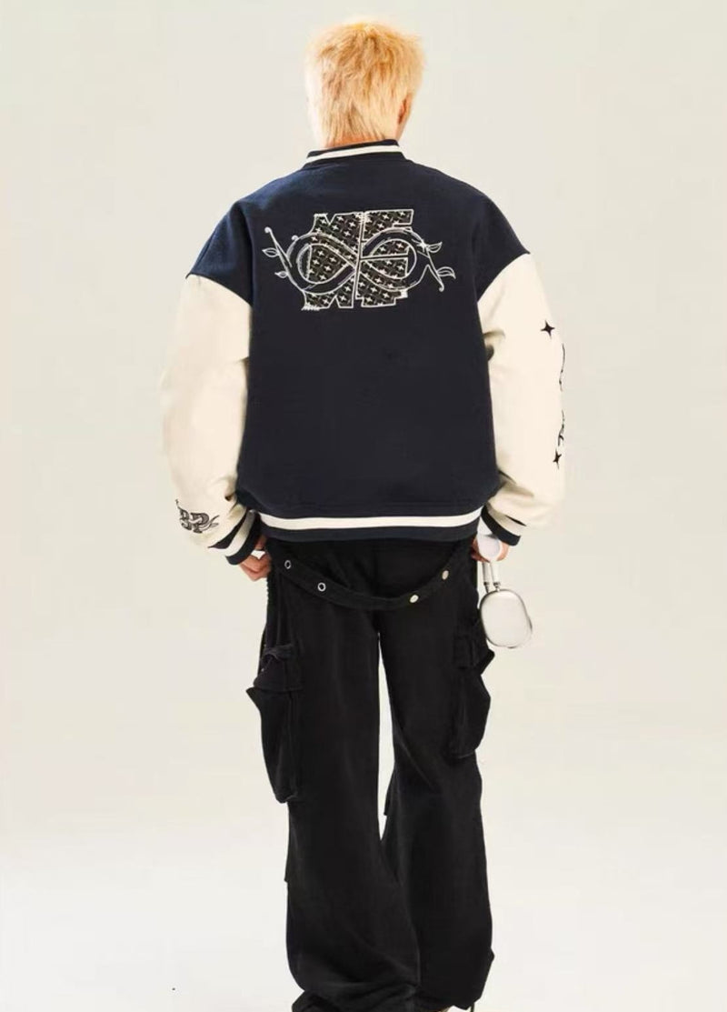 BIPOLARxNSTNEW Embroidered Baseball Jersey