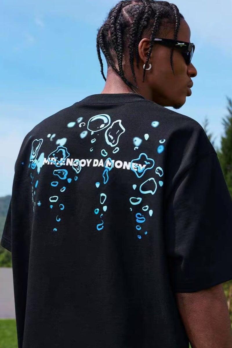 MEDM Boiling Bubbles Embroidered Short-sleeved T-shirt