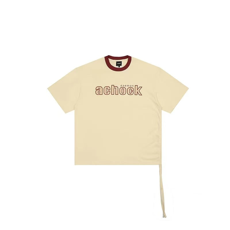 ACHOCK Suede Foam Printed Short-sleeved T-shirt