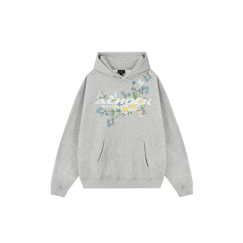 ACHOCK Floral Printed Foam Hoodie