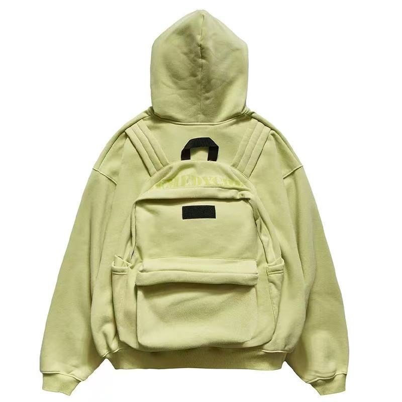REMEDY Logo Print Hooded Backpack Sweatshirt