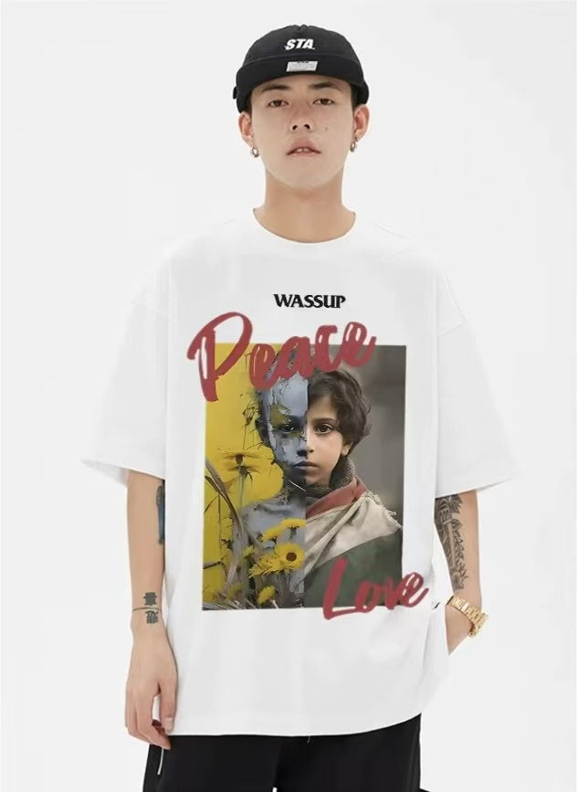 WASSUP Peace And Love Art Printed Tee