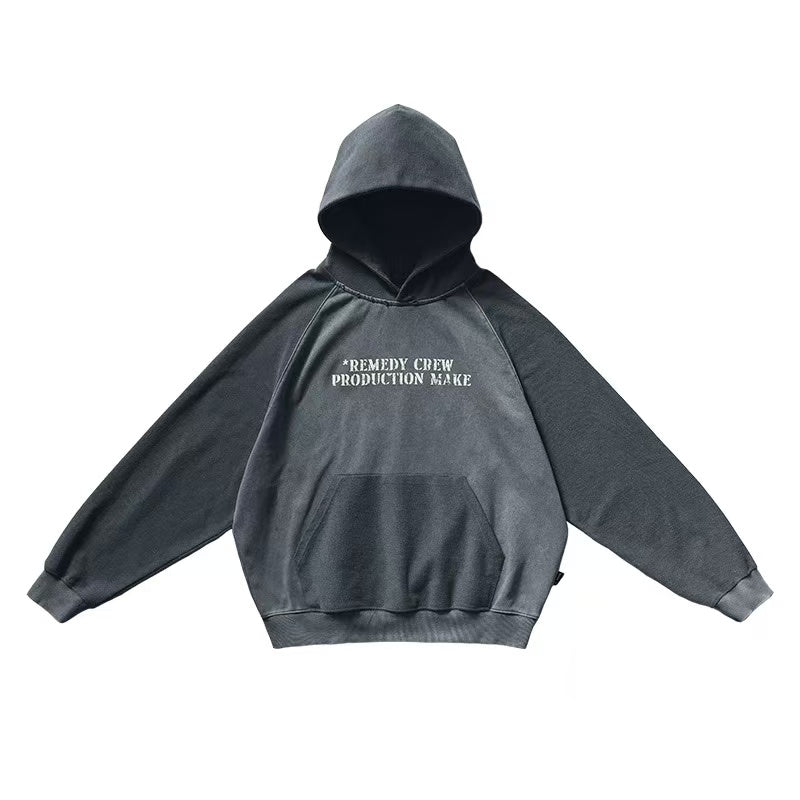 REMEDY Washed Patchwork Hoodie
