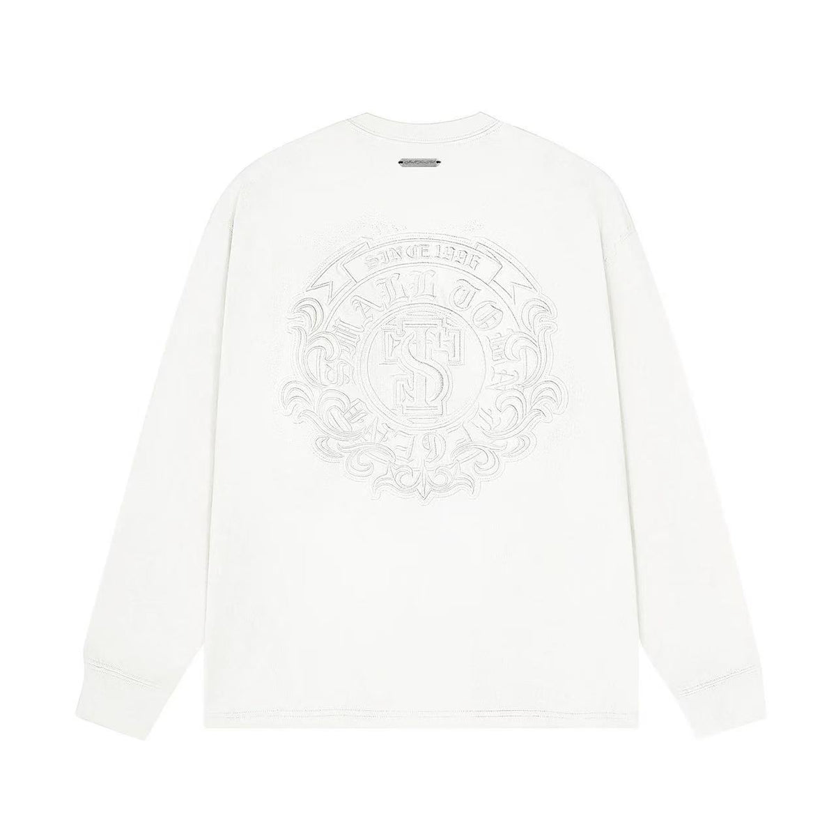 STK Vintage Circular Applique Embroidered Long-Sleeve T-Shirt